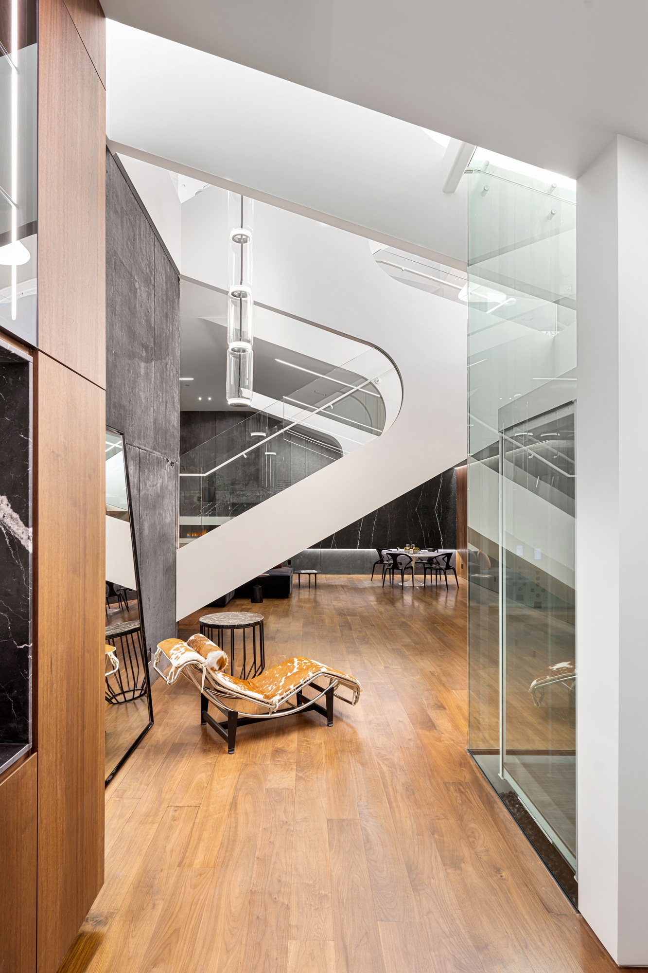 Interior shot of a living room of a modern house in Los Angeles